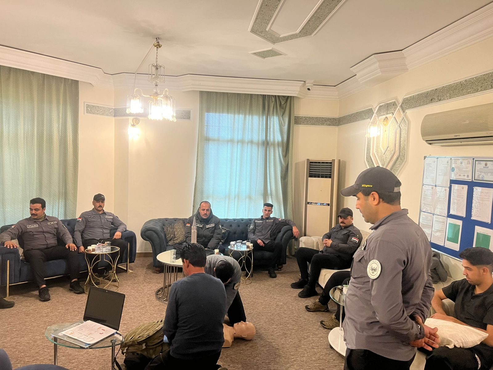 A Diri Al-Nassir instructor leading a practical session for new staff
