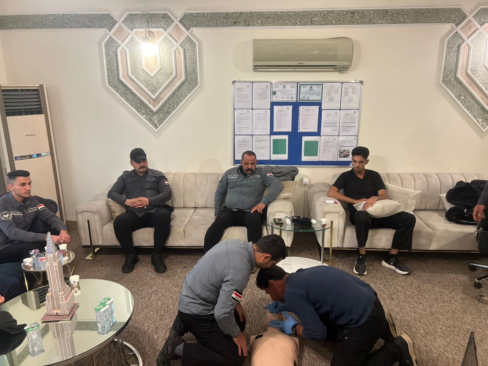 CPR practice during a first-aid course
