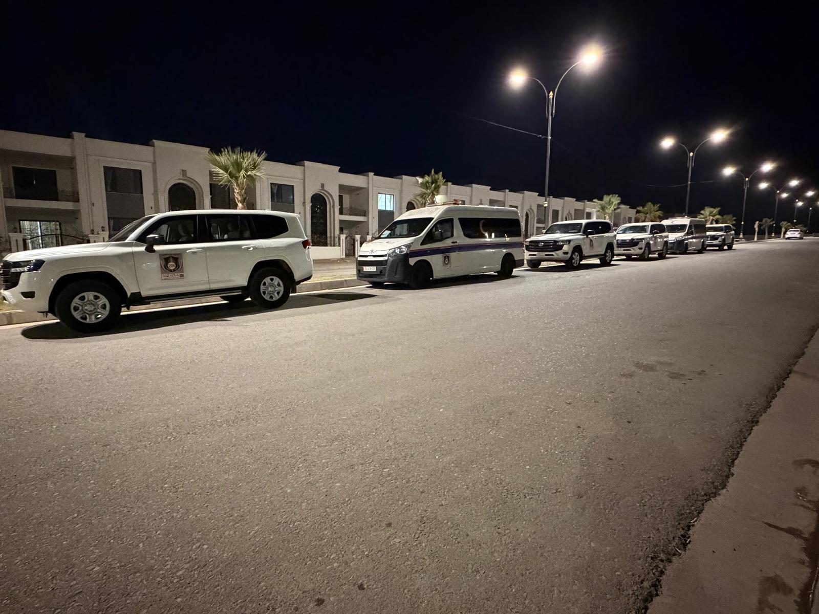 مركبات المهام جاهزة ليلاً قبل التحرّك