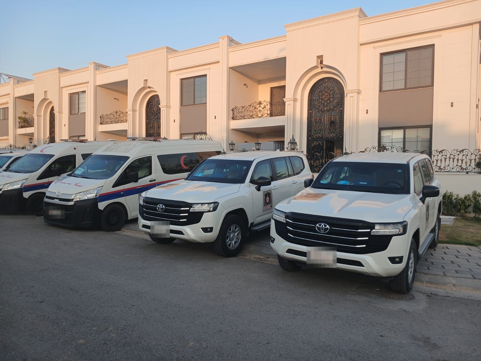 Diri Al-Nassir vehicles lined up ready for operations in Kirkuk