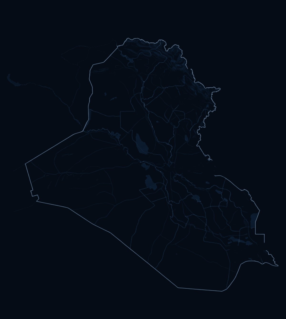 Map of Iraq marking Diri Al-Nassir locations: Mosul, Erbil, Kirkuk, Baghdad, Anbar and Basra