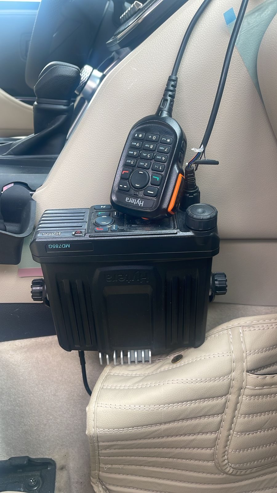 VHF radio installed inside a Diri Al-Nassir vehicle