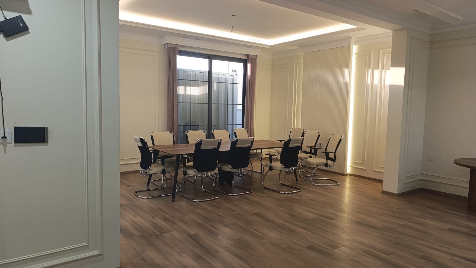 A meeting room in the Soma City accommodation